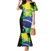 Personalized Brasil Family Matching Mermaid Dress and Hawaiian Shirt Dynamic Sporty Style