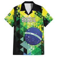 Personalized Brasil Family Matching Off The Shoulder Long Sleeve Dress and Hawaiian Shirt Dynamic Sporty Style