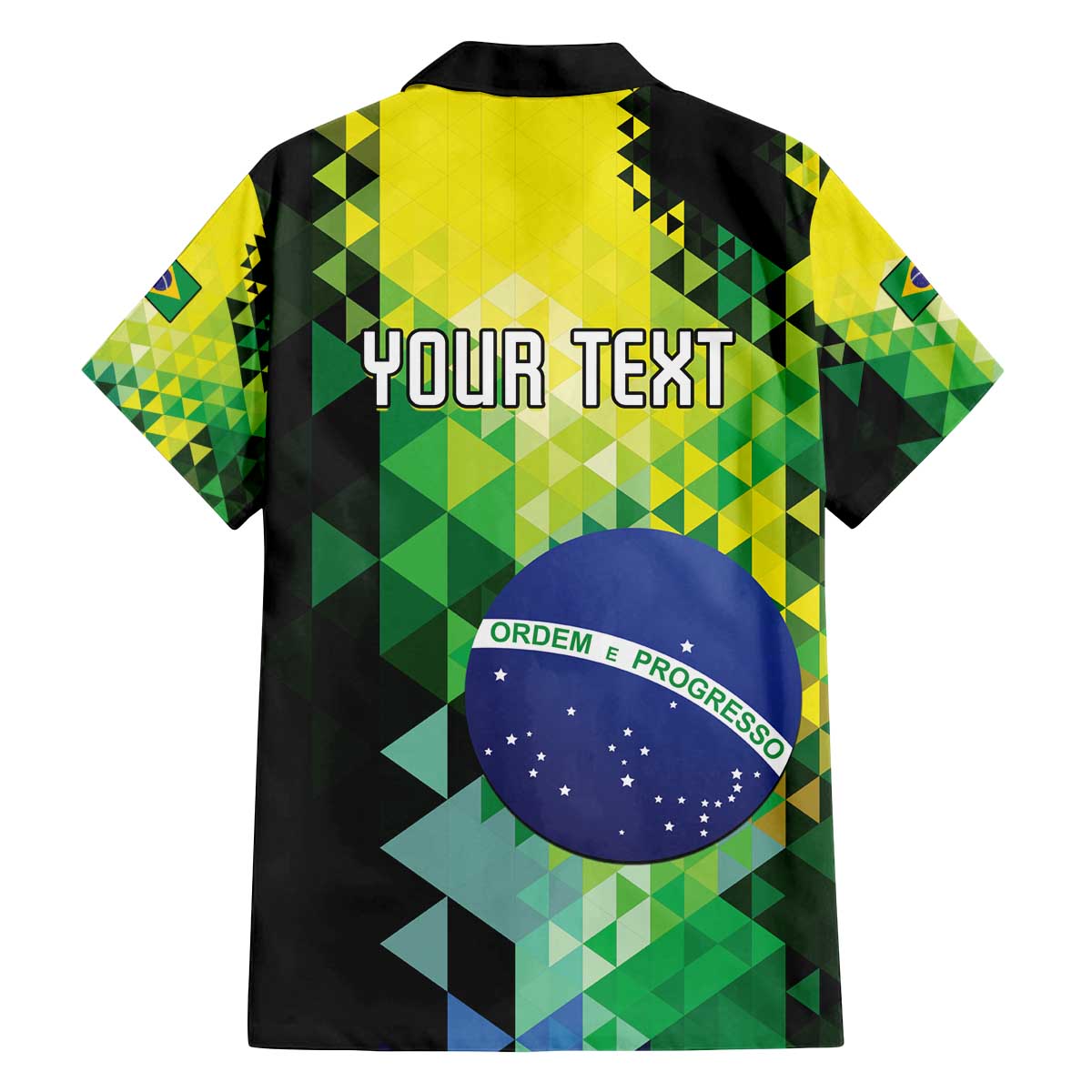 Personalized Brasil Family Matching Off The Shoulder Long Sleeve Dress and Hawaiian Shirt Dynamic Sporty Style