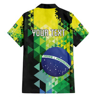 Personalized Brasil Family Matching Off The Shoulder Long Sleeve Dress and Hawaiian Shirt Dynamic Sporty Style