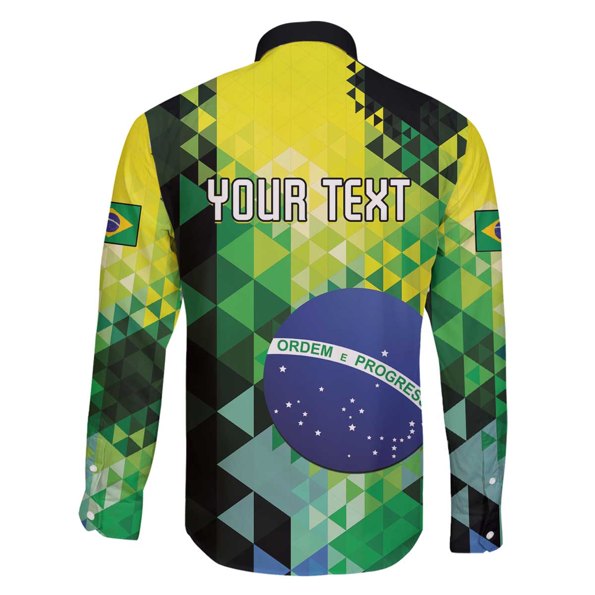 Personalized Brasil Family Matching Off The Shoulder Long Sleeve Dress and Hawaiian Shirt Dynamic Sporty Style