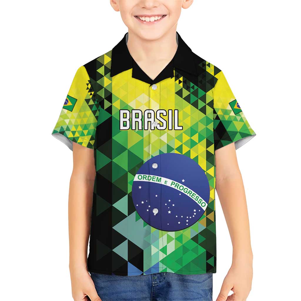 Personalized Brasil Family Matching Short Sleeve Bodycon Dress and Hawaiian Shirt Dynamic Sporty Style