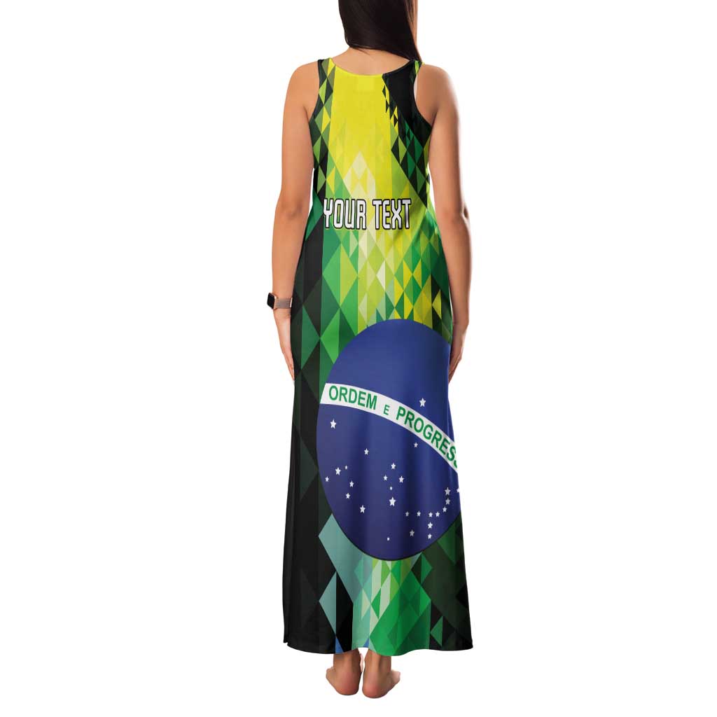 Personalized Brasil Family Matching Tank Maxi Dress and Hawaiian Shirt Dynamic Sporty Style