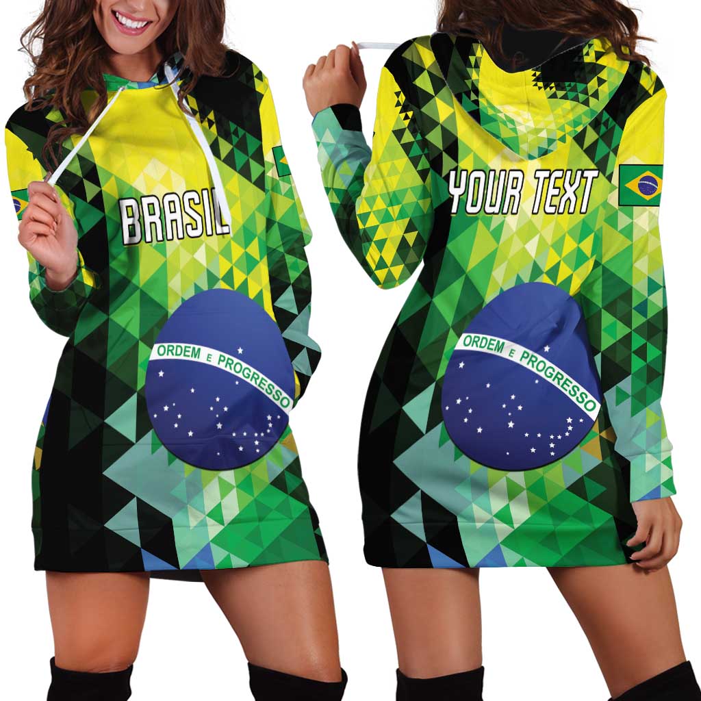 Personalized Brasil Hoodie Dress Dynamic Sporty Style