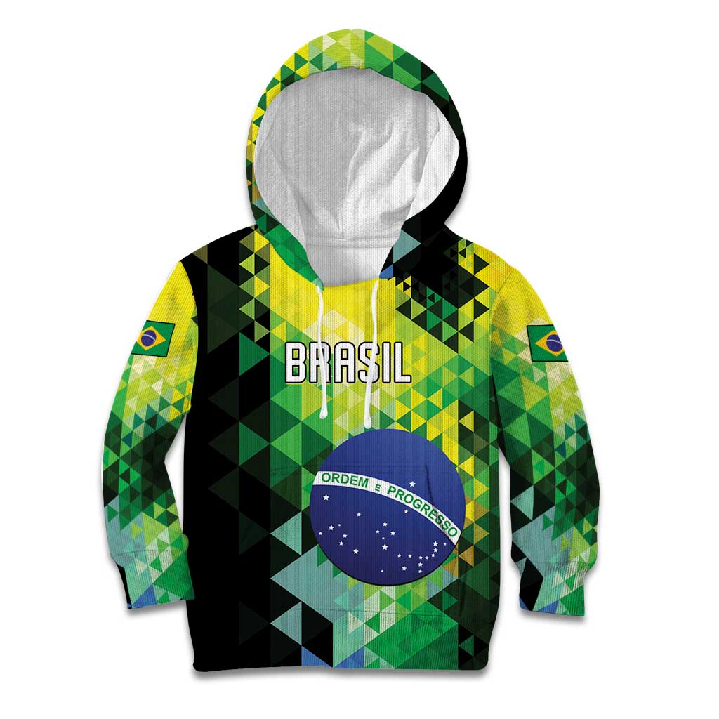 Personalized Brasil Kid Hoodie Dynamic Sporty Style