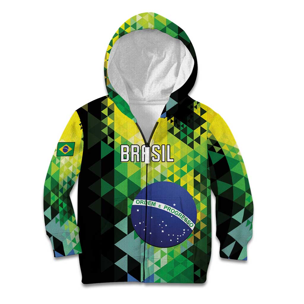 Personalized Brasil Kid Hoodie Dynamic Sporty Style