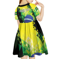 Personalized Brasil Kid Short Sleeve Dress Dynamic Sporty Style