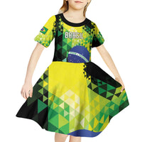 Personalized Brasil Kid Short Sleeve Dress Dynamic Sporty Style