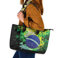 Brasil Leather Tote Bag Dynamic Sporty Style