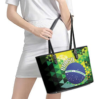 Brasil Leather Tote Bag Dynamic Sporty Style