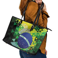 Brasil Leather Tote Bag Dynamic Sporty Style