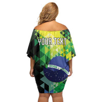 Personalized Brasil Off Shoulder Short Dress Dynamic Sporty Style