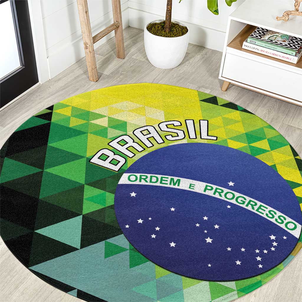 Brasil Round Carpet Dynamic Sporty Style