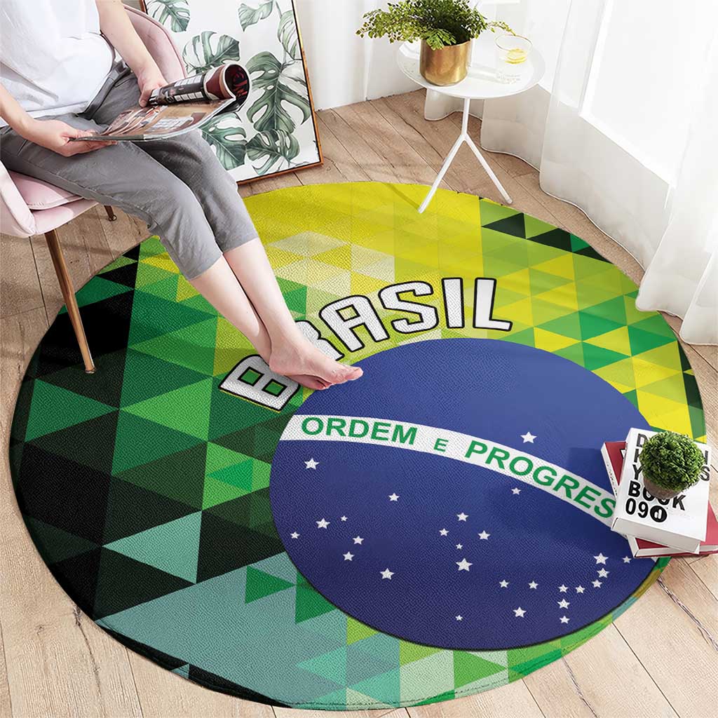 Brasil Round Carpet Dynamic Sporty Style