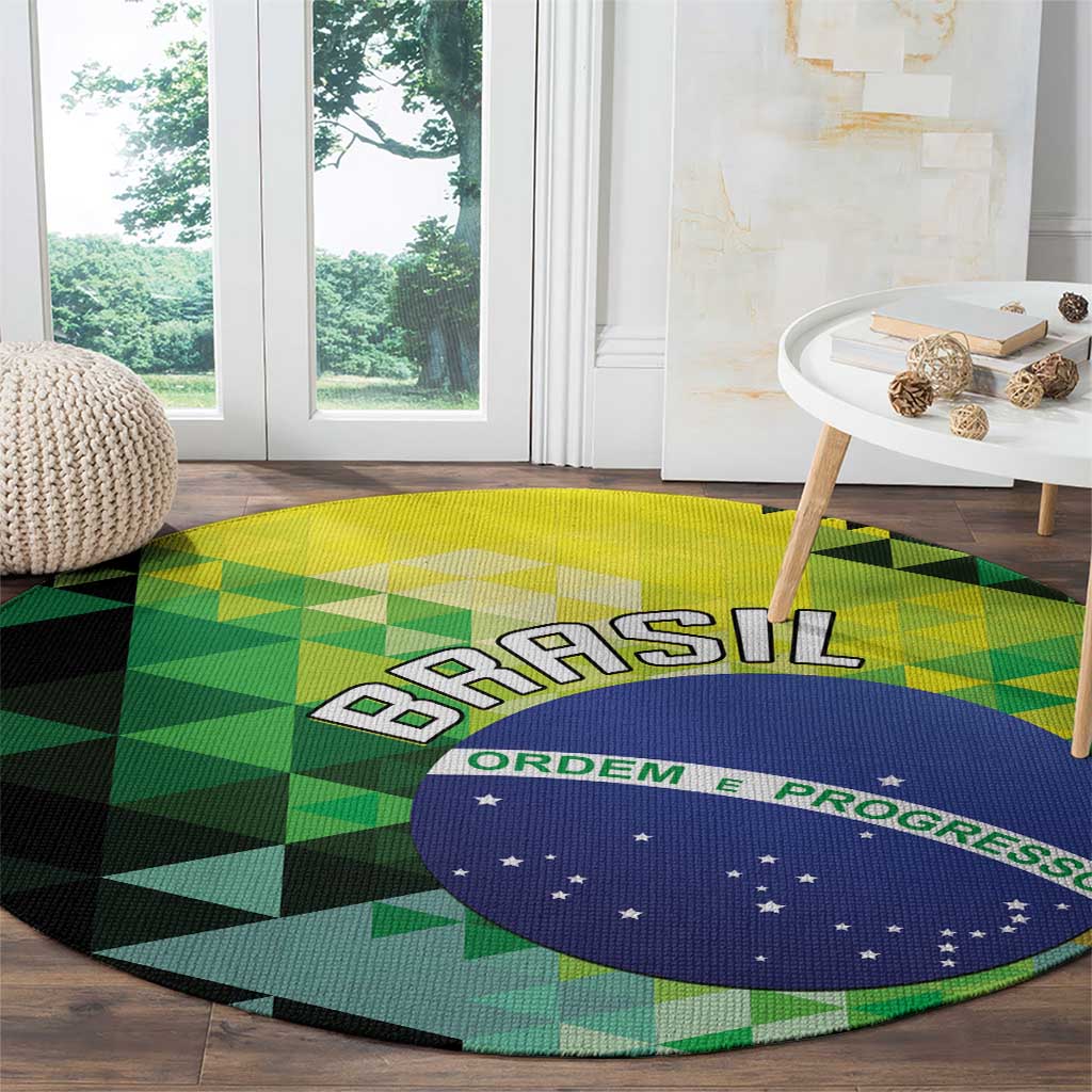 Brasil Round Carpet Dynamic Sporty Style