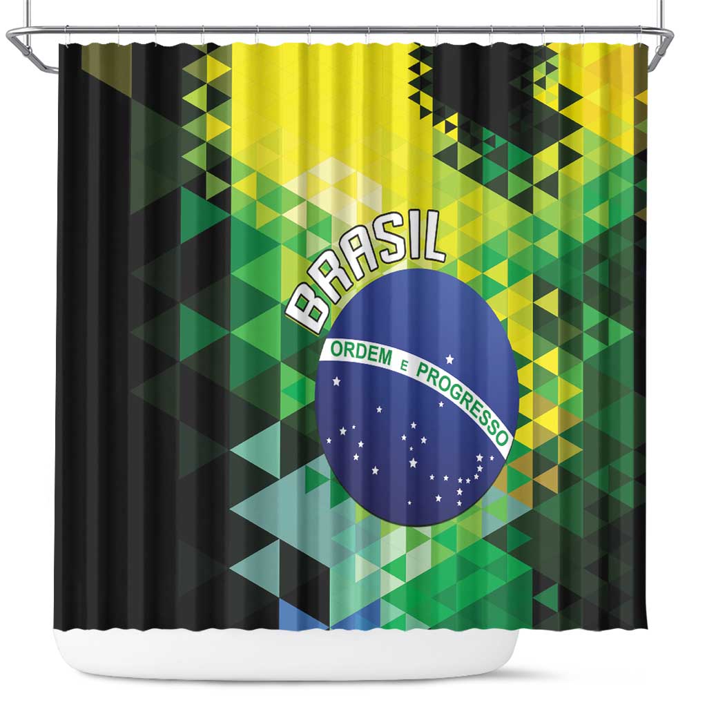 Brasil Shower Curtain Dynamic Sporty Style