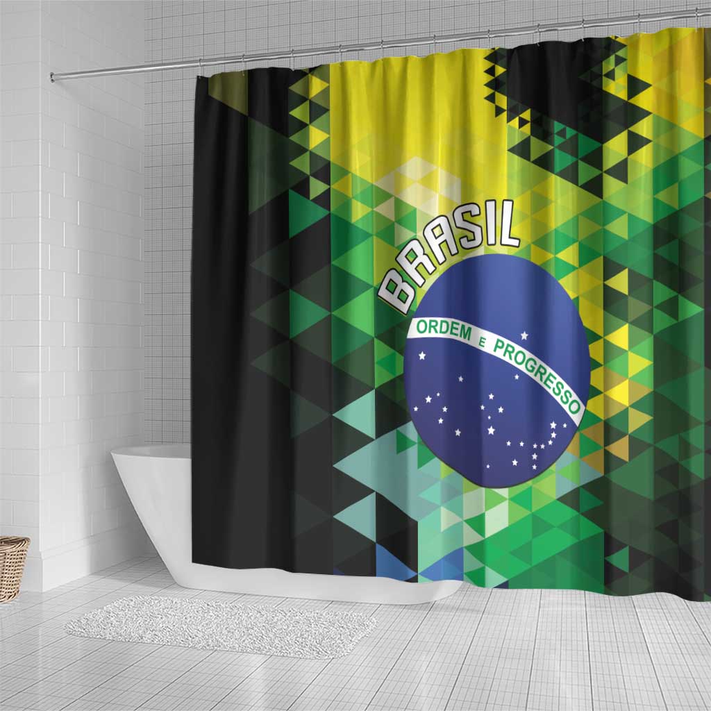 Brasil Shower Curtain Dynamic Sporty Style