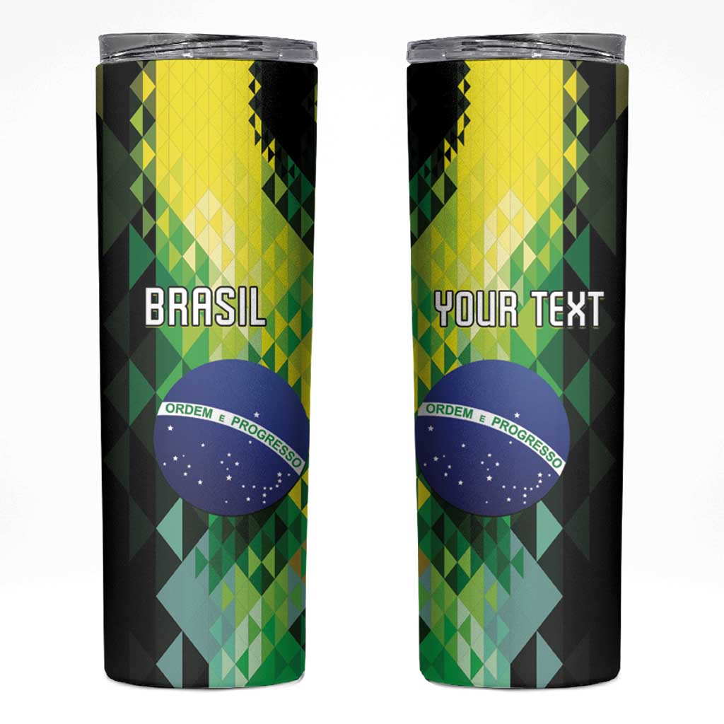 Personalized Brasil Skinny Tumbler Dynamic Sporty Style