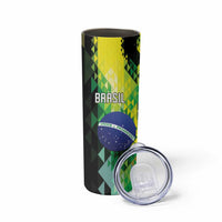 Personalized Brasil Skinny Tumbler Dynamic Sporty Style