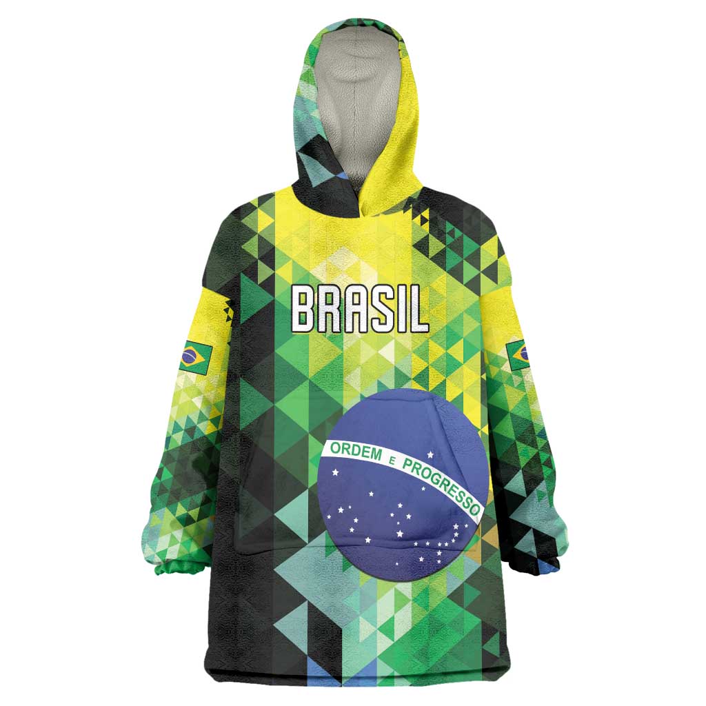 Personalized Brasil Wearable Blanket Hoodie Dynamic Sporty Style