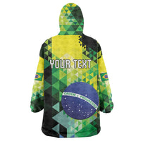 Personalized Brasil Wearable Blanket Hoodie Dynamic Sporty Style