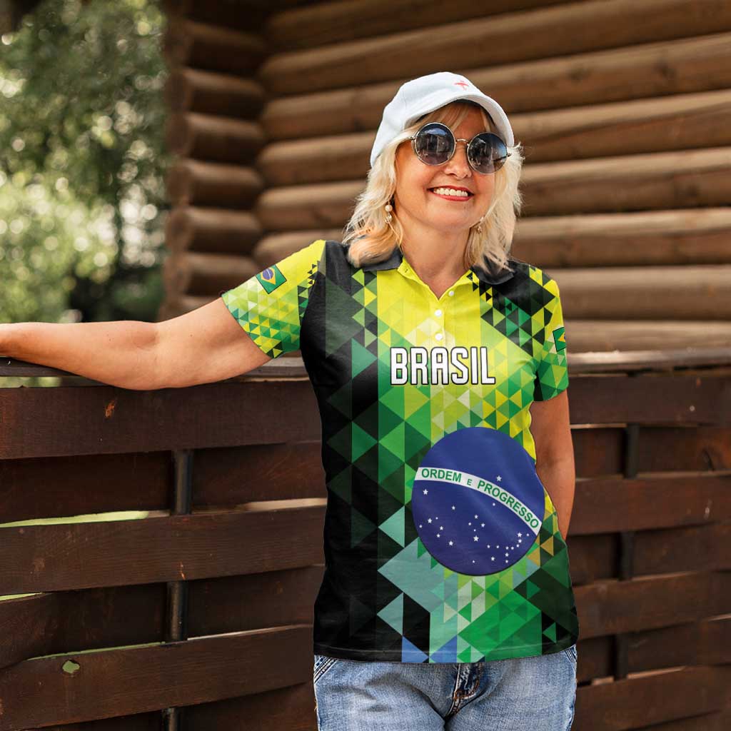 Personalized Brasil Women Polo Shirt Dynamic Sporty Style