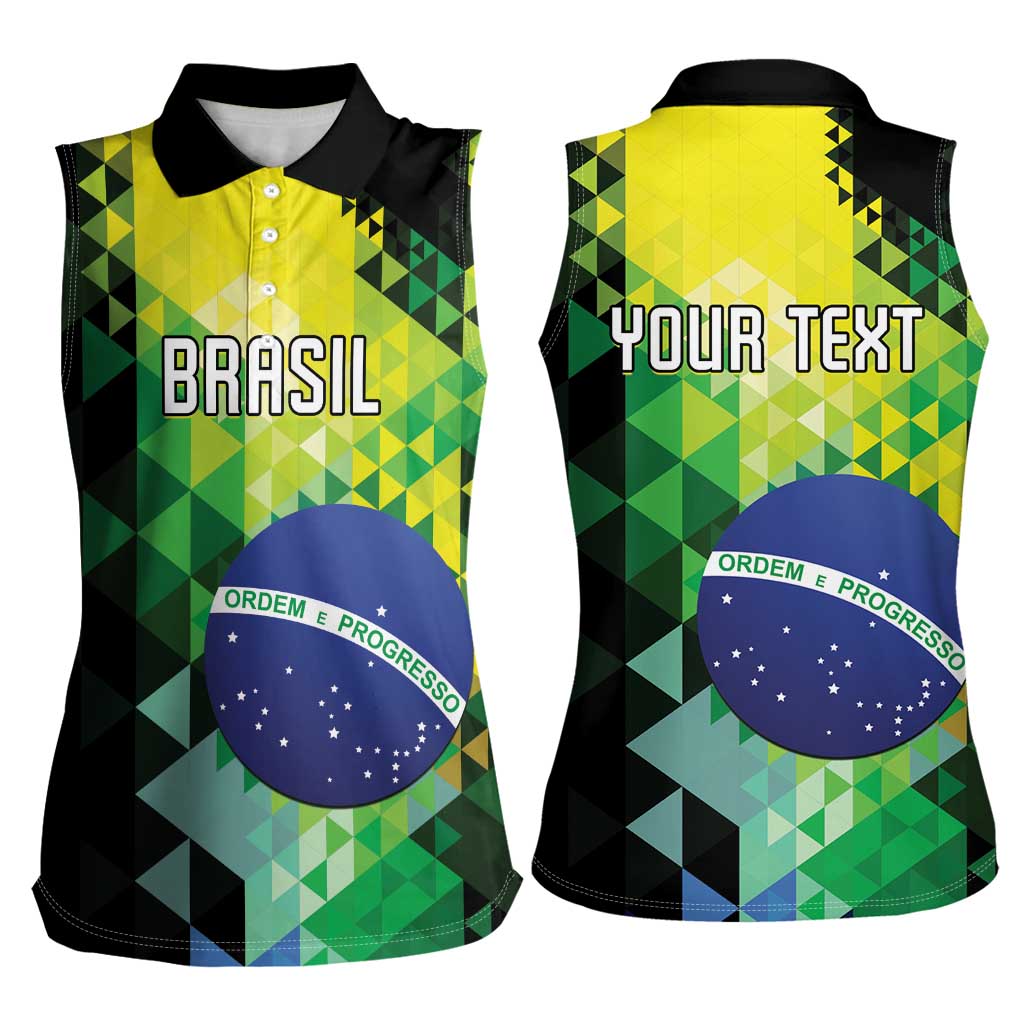 Personalized Brasil Women Sleeveless Polo Shirt Dynamic Sporty Style