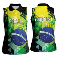 Personalized Brasil Women Sleeveless Polo Shirt Dynamic Sporty Style