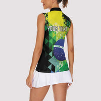 Personalized Brasil Women Sleeveless Polo Shirt Dynamic Sporty Style