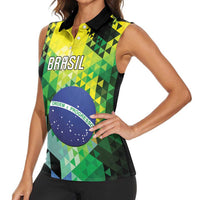 Personalized Brasil Women Sleeveless Polo Shirt Dynamic Sporty Style