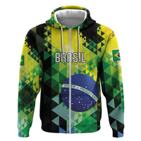 Personalized Brasil Zip Hoodie Dynamic Sporty Style