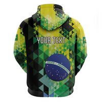 Personalized Brasil Zip Hoodie Dynamic Sporty Style