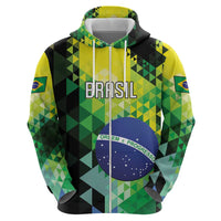Personalized Brasil Zip Hoodie Dynamic Sporty Style