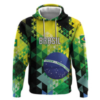 Personalized Brasil Zip Hoodie Dynamic Sporty Style