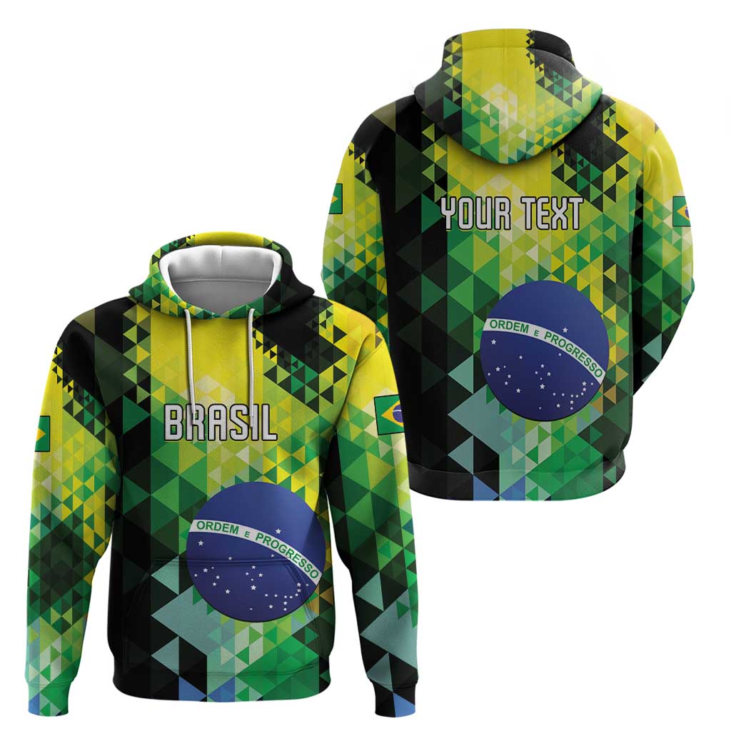 Personalized Brasil Zip Hoodie Dynamic Sporty Style