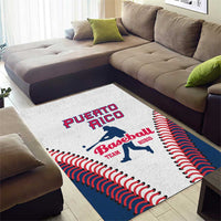 Baseball Puerto Rico 2025 Area Rug Team Rubio Retro Style