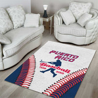 Baseball Puerto Rico 2025 Area Rug Team Rubio Retro Style