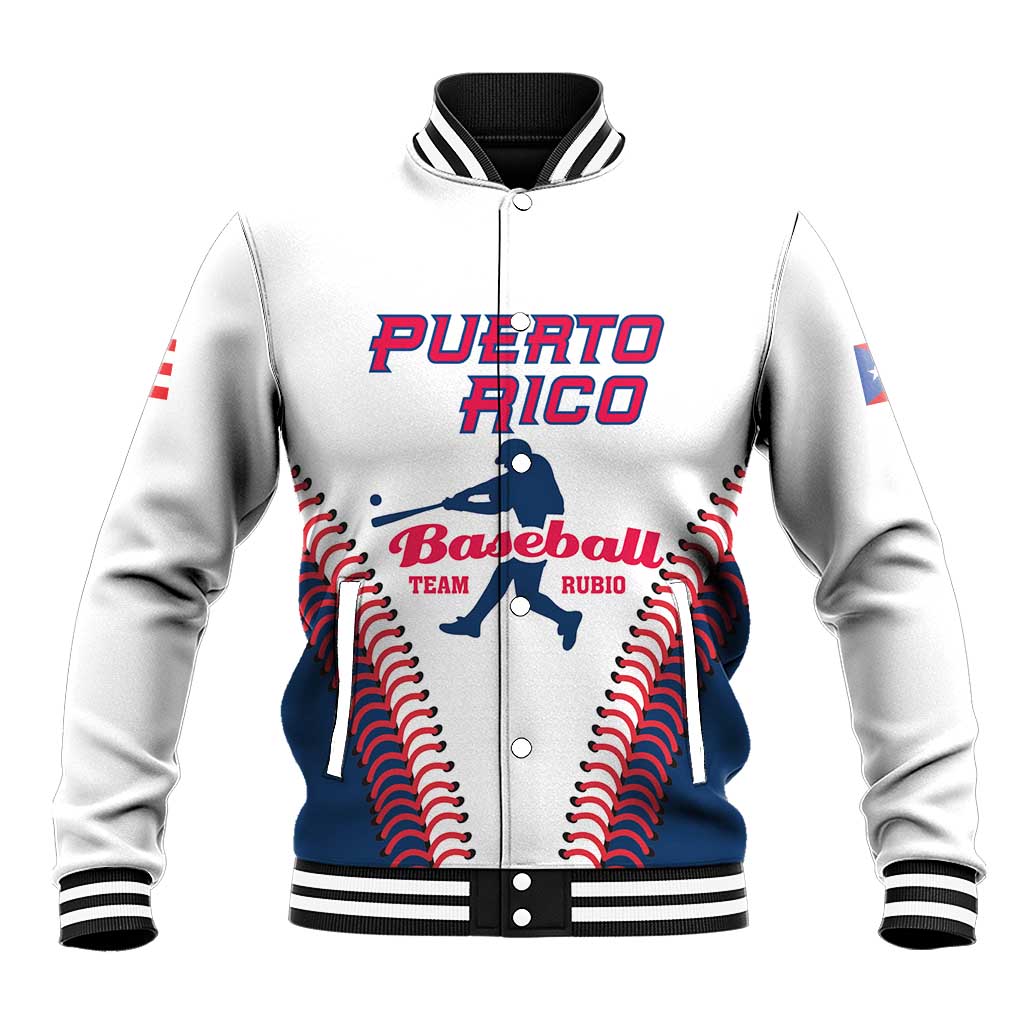 Custom Baseball Puerto Rico 2025 Baseball Jacket Team Rubio Retro Style