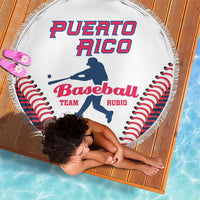 Baseball Puerto Rico 2025 Beach Blanket Team Rubio Retro Style
