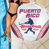Baseball Puerto Rico 2025 Beach Blanket Team Rubio Retro Style