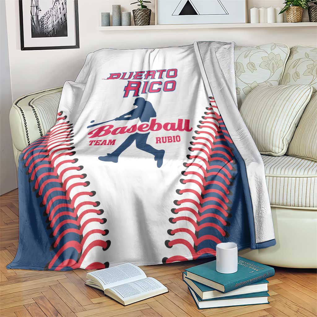 Baseball Puerto Rico 2025 Blanket Team Rubio Retro Style