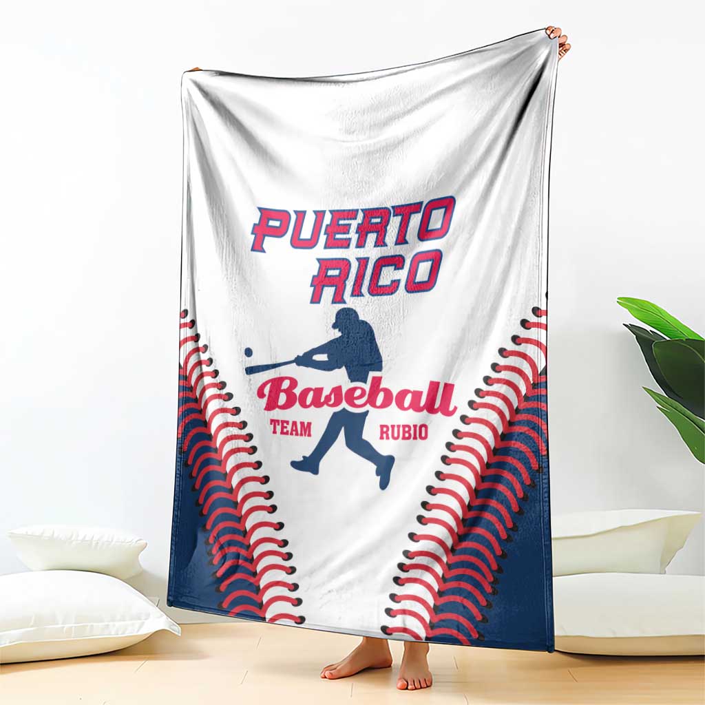 Baseball Puerto Rico 2025 Blanket Team Rubio Retro Style