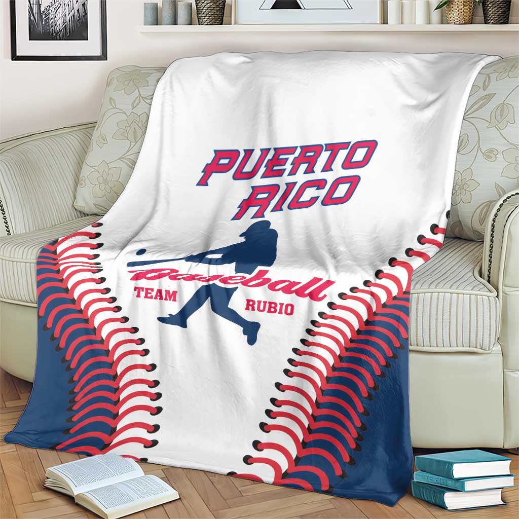 Baseball Puerto Rico 2025 Blanket Team Rubio Retro Style