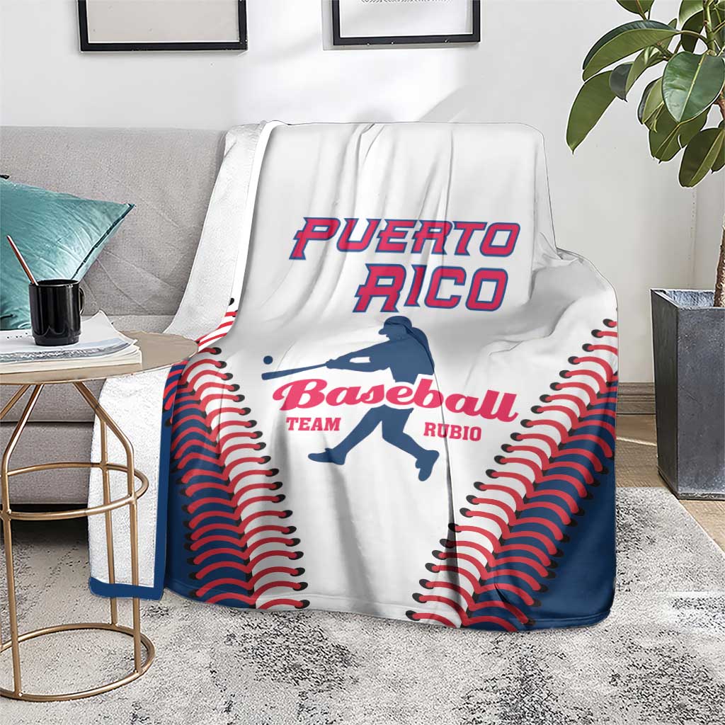 Baseball Puerto Rico 2025 Blanket Team Rubio Retro Style