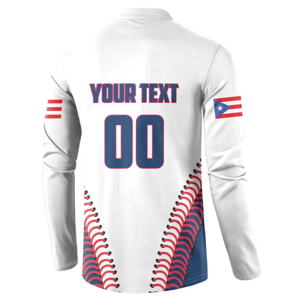 Custom Baseball Puerto Rico 2025 Button Sweatshirt Team Rubio Retro Style