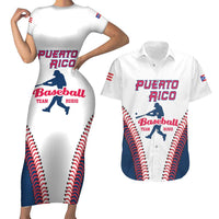 Custom Baseball Puerto Rico 2025 Couples Matching Short Sleeve Bodycon Dress and Hawaiian Shirt Team Rubio Retro Style