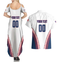 Custom Baseball Puerto Rico 2025 Couples Matching Summer Maxi Dress and Hawaiian Shirt Team Rubio Retro Style