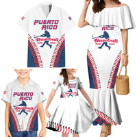 Custom Baseball Puerto Rico 2025 Family Matching Mermaid Dress and Hawaiian Shirt Team Rubio Retro Style