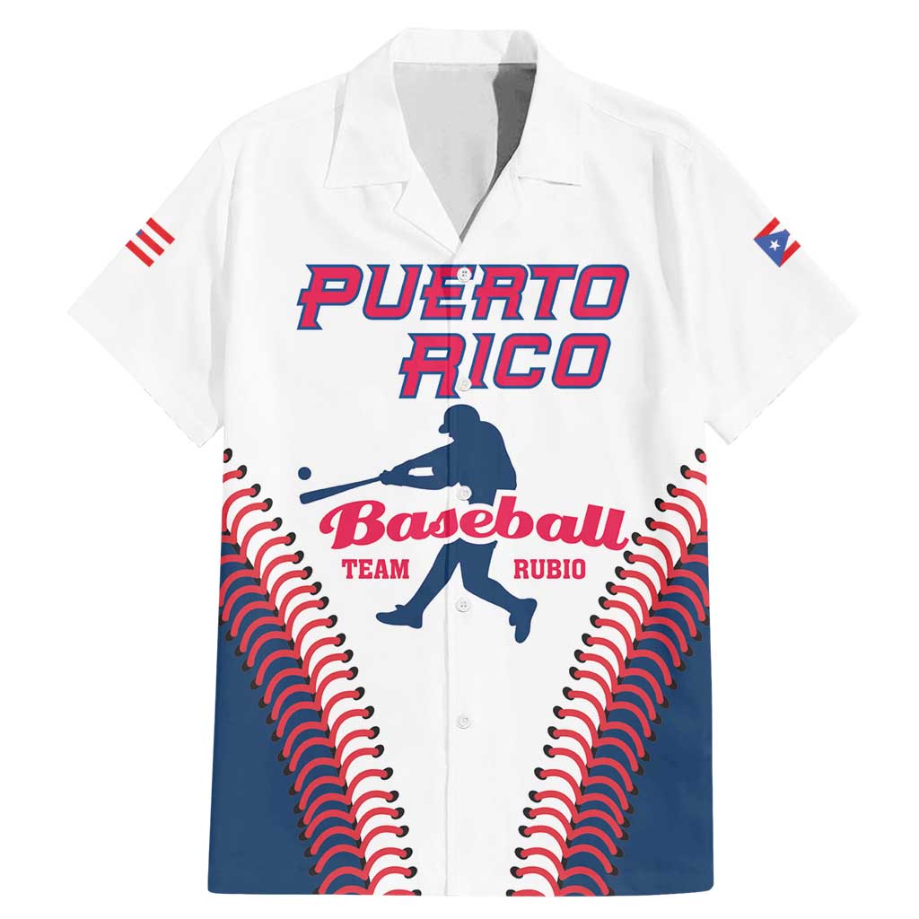 Custom Baseball Puerto Rico 2025 Family Matching Mermaid Dress and Hawaiian Shirt Team Rubio Retro Style