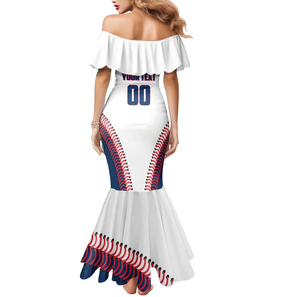 Custom Baseball Puerto Rico 2025 Family Matching Mermaid Dress and Hawaiian Shirt Team Rubio Retro Style